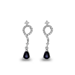 Diamant Saphir Ohrring