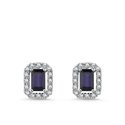 Diamant Saphir Ohrringe Ronse
