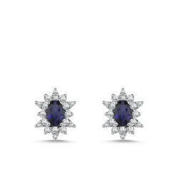 Diamant Saphir Ohrringe