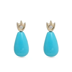 Diamant Türkis Ohrringe