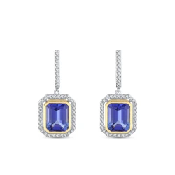 Tansanit Diamant Ohrringe
