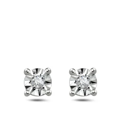 Diamant Solitär Miracle Ohrringe (0,50 Ct Aussehen)