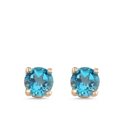 Blauer Topas Gold Ohrringe