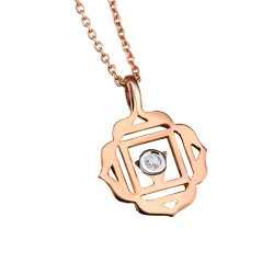 Diamant Goldkette mit Wurzelchakra (Muladhara)