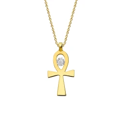 Unendliches Leben Diamant Halskette (Ankh)