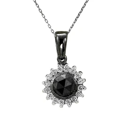 Nachtblume Schwarze Diamantkette