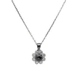 Mitternachtsblume Schwarze Diamantkette