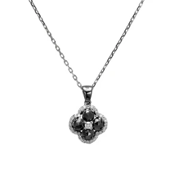 Schwarze Glücks-Diamantkette