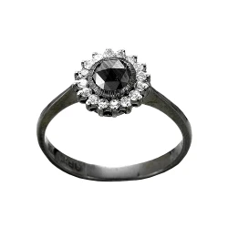 Schwarzer Diamantring