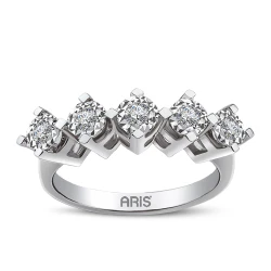 Diamant 5-Stein Miracle Ehering (1,25 Karat Optik)