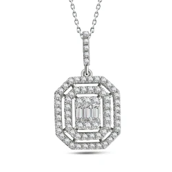 Diamant Fantasie Baguette Kette