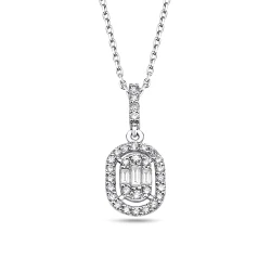 Diamant Fantasie Baguette Kette