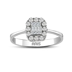 Diamant Miracle 3 Stein Baguette Ring