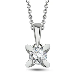 0,20 Karat Diamant Solitärring Kette