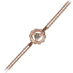 Diamant Nabel-Chakra (Manipura-Solar Plexus) Goldarmband