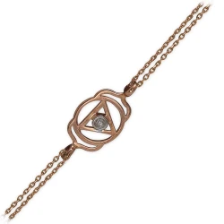 Diamant Stirn-Chakra (Ajna) Goldarmband