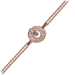 Diamant Kronen-Chakra (Sahasrara) Goldarmband