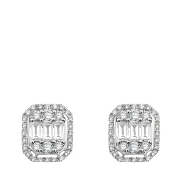 Diamant Fantasie Baguette Ohrringe