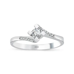 0,25 Karat Diamant Solitärring Ring Davos