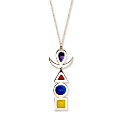 Emaille 4 Elemente Goldkette