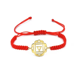Wurzelchakra Goldarmband