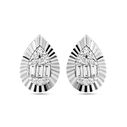 Diamant Fantasie Baguette Ohrringe