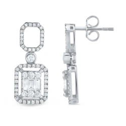 Diamant Baguette Ohrringe