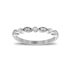 Vintage inspiriertes Design Diamant Halbkreis Ehering