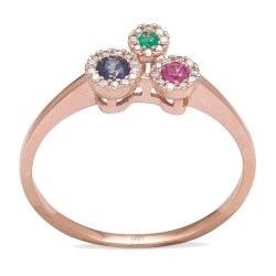Bunter Diamant Ring