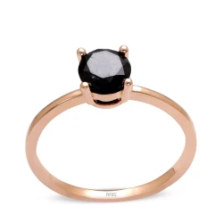 Schwarzer Diamant Solitärring