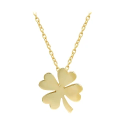 Gold Kleeblatt Halskette