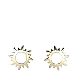Sonnen Symbol Gold Ohrringe