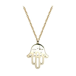 Fatima Hand Gold Halskette