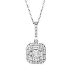 Diamant Fantasie Baguette Halskette