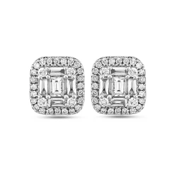 Diamant Fantasie Baguette Ohrringe