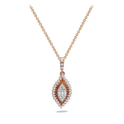 Diamant Markiz Baguette Schnitt Halskette