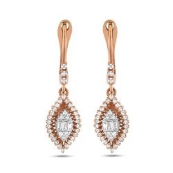 Diamant Markiz Baguette Schnitt Ohrringe
