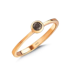 Schwarzer Diamant Solitärring