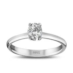 0,50 Karat Ovalschliff Diamant-Solitärring