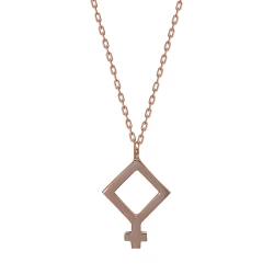 Pallas Symbol Gold Halskette