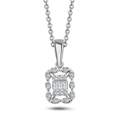 Diamant Baguette Halskette