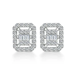 Diamant Baguette Ohrringe