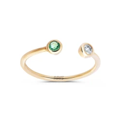 Diamant Smaragd Ring