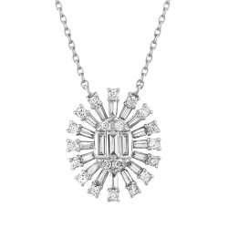 Diamant Baguette Halskette