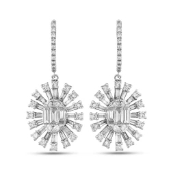 Diamant Baguette Ohrringe