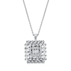 Diamant Fantasie Baguette Halskette