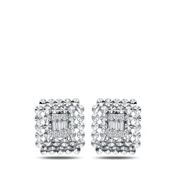 Diamant Fantasie Baguette Ohrring
