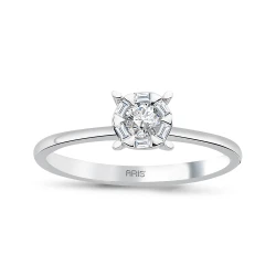 0,19 Karat Baguette Diamant Solitärring