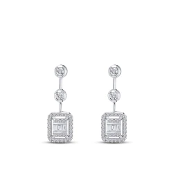Diamant Baguette Ohrringe