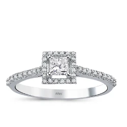 0,55 Karat Diamant Prinzess Solitärring